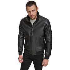 faux leather er jacket