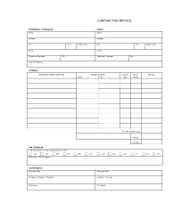 Electrical Contractor Invoice Form Template Free Forms