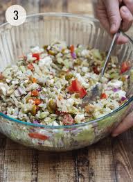 greek orzo salad with lentils meal