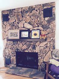 Lava Rock Fireplace Remodel