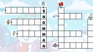 winter picture crossword puzzle play
