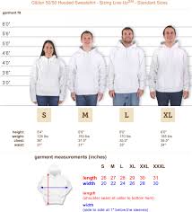 Gildan Hoodies Size Chart