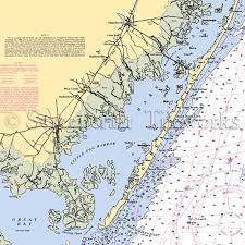 New Jersey Long Beach Island Nautical Chart Decor