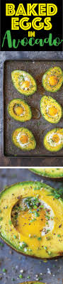 baked eggs in avocado delicious