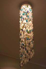 recycled glass chandelier shape