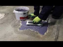 repair a concrete floor with pourable