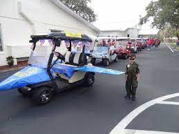 decorate golf cart as u s navy blue