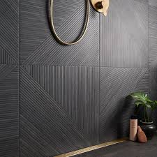 Enso Ribbed Charcoal 24x48 Fluted Matte