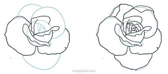 As shown in the picture, draw a. Drawings Of Roses How To Draw A Rose Step By Step Tutorial 3 Ways