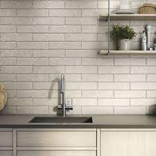 Ivory Brick Effect Tiles With Vintage