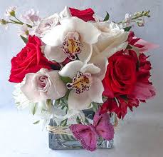 red roses and orchids beautiful bouquet