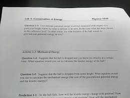 Conservation Of Energy Physics 1510