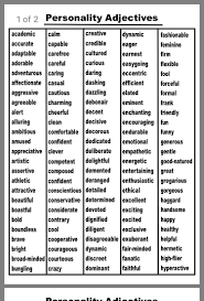 pin by rebekah smith on writing tips adjective words personality adjective word list list of adjectives english adjectives adjectives to describe personality