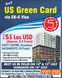 One of the requirements for getting a u.s. Eb5 Get Us Green Card Invest 5 Lakh Dollar Ad Delhi Times Advert Gallery