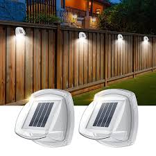 2pack Solar Fence Lights Outdoor