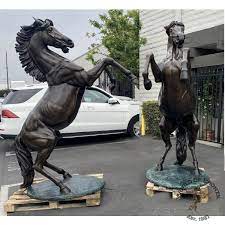 Rearing Stallion Bronze Statue World