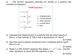 the suvat equations describe the motion