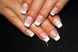 acrylic permanent white tip nails