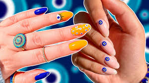 the evil eye nail trend combines