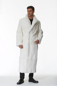 Men S White Fur Coat Natural White