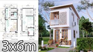 two y tiny house plan 3x6 meter