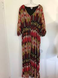 Worthington Womens Maxi Dress Size 14 V Neck Kimono Sleeve