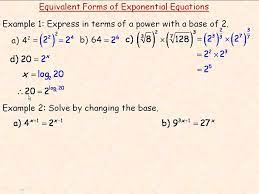 exponential equations
