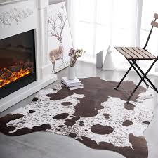 rug faux cowhide rugs printed