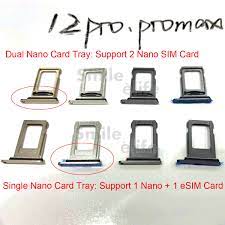 Heicardsim newest unlock chip sim card for apple iphone 11/12/xs/max/xr/8/7/6/6s/5s/se plus/8 plus sim for ios 14 automatic iccid via ota(single card). Original Single Dual Nano Sim Card Tray Holder For Apple Iphone 12 Pro Pro Max Ebay