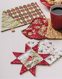 christmas mug rug set pattern love to