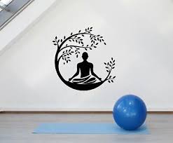 Vinyl Wall Decal Gym Yoga Room Tree