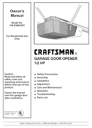 hp garage door opener owner s manual