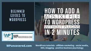 ads txt files to wordpress s