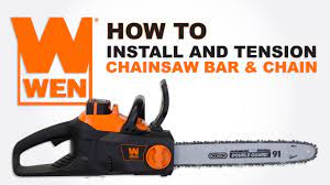 How to Install and Tension a Chainsaw Bar and Chain - YouTube