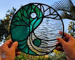 Stained Glass Yin Yang Tree Of Life