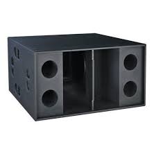 black wooden 18 inch speaker cabinet