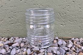 vintage clear ribbed jar style porch
