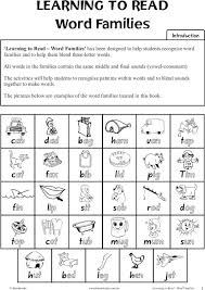 Each worksheet includes 6 word family pictures. Learning To Read Word Families Educational Worksheets Books Australian Curriculum