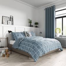 Check Duvet Cover Set In Chambray