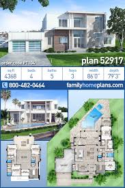 Find cool ultra modern mansion blueprints, small contemporary 1 story home plans & more! Modern Style House Plan 52917 With 4 Bed 5 Bath 3 Car Garage Modern Style House Plans Modern House Floor Plans Luxury Modern Homes