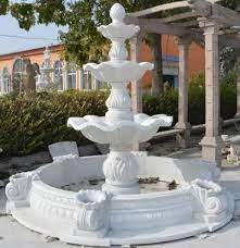 White Marble Fountain For Home Garden
