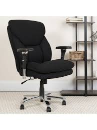 Black fabric chair for softness and a professional look; Flash Hercules 24 7 Chair Wknob Black Office Depot