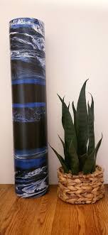 Tall Floor Vase 24 Inch Tall Black Blue