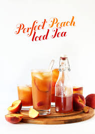 simple peach iced tea minimalist
