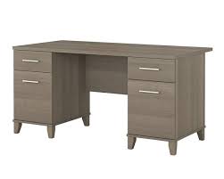 Legacy desk shells are the framework for a complete office. Bush Furniture Somerset Ash Gray 60w Double Pedestal Desk The Classy Home