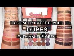 sweet peach palette dupes with makeup