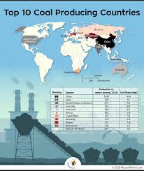 world map depicting top 10 coal