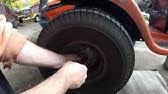 If the tires look low, pump them. Exchanging Husqvarna Lawn Mower Tire Youtube