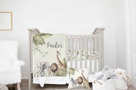 mini crib bedding set safari crib
