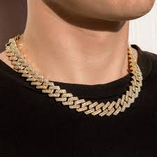 15mm iced out g chain gold iced